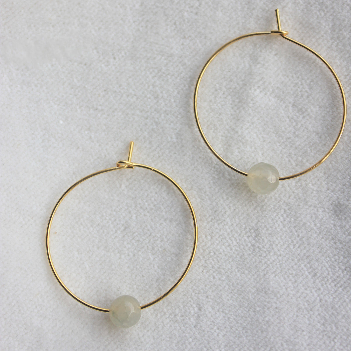Single Bead Agate Hoop