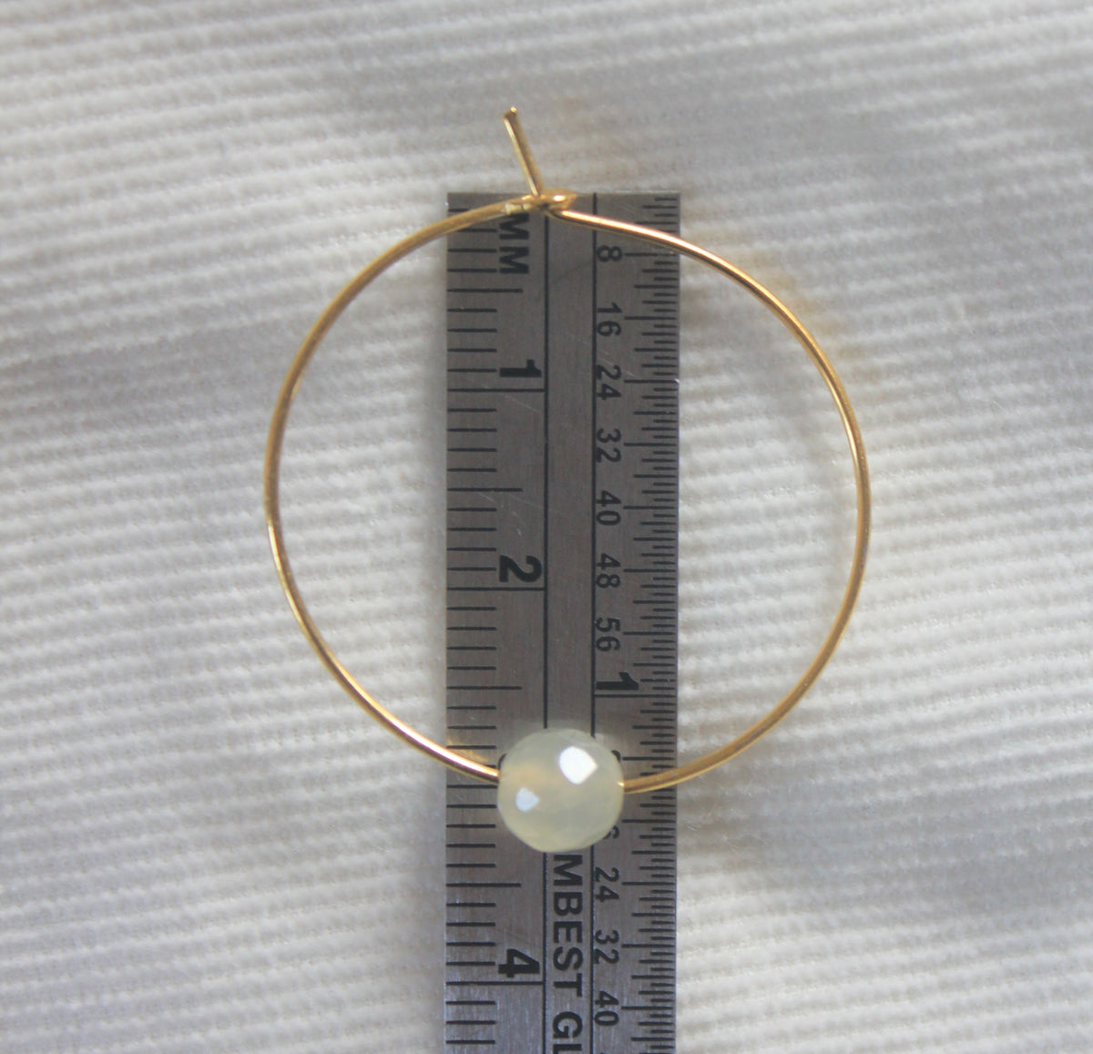 Single Bead Agate Hoop