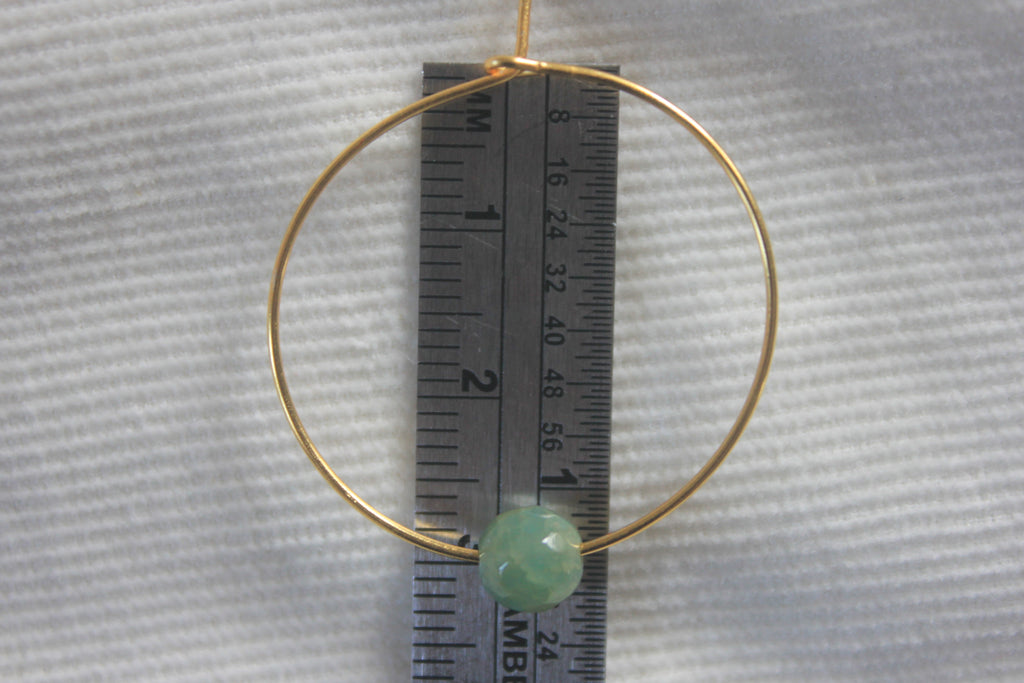 Single Bead Agate Hoop