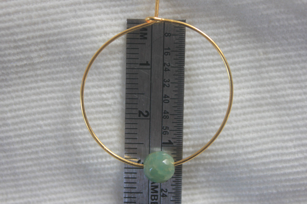 Single Bead Agate Hoop