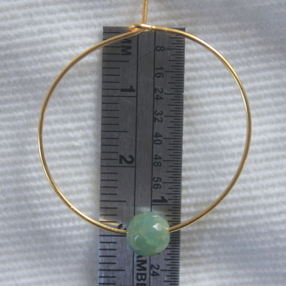 Single Bead Agate Hoop