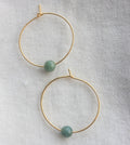 Single Bead Agate Hoop