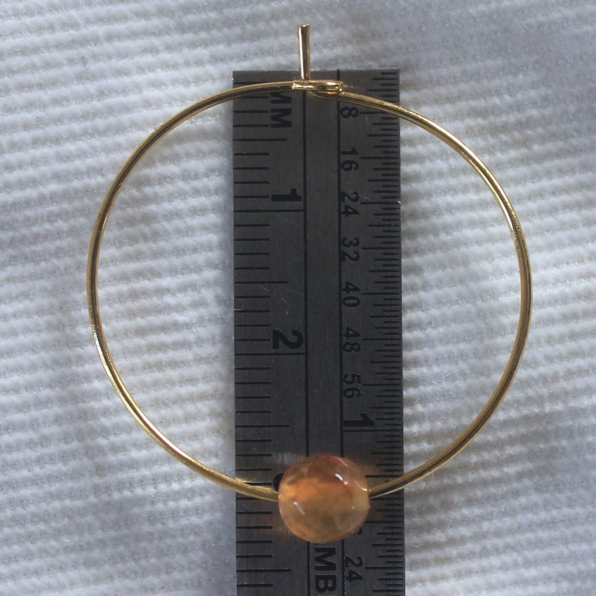 Single Bead Agate Hoop