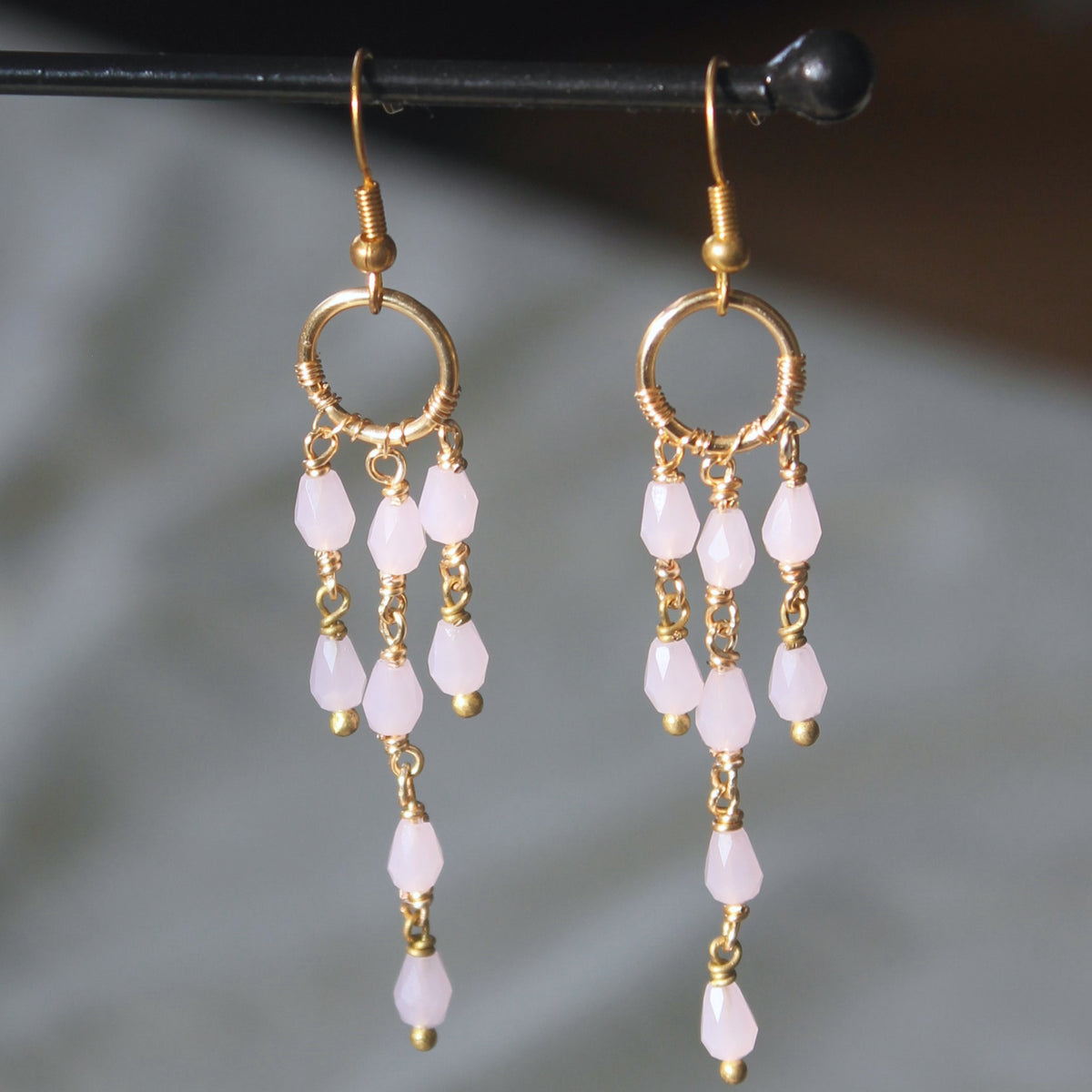 Pink Peony Dangle