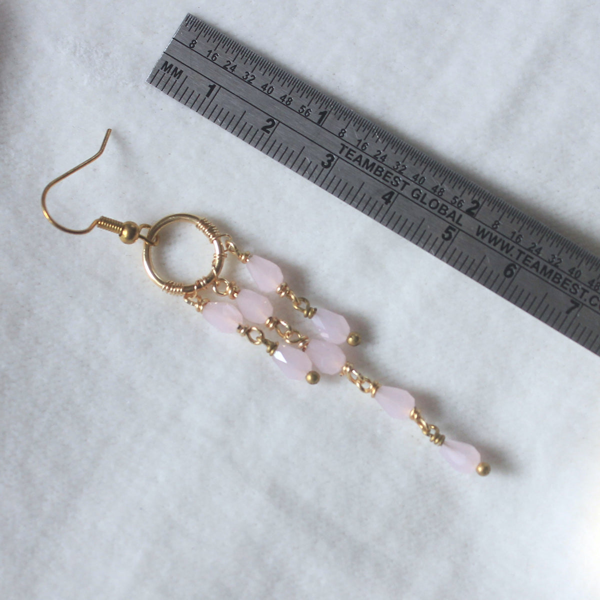 Pink Peony Dangle