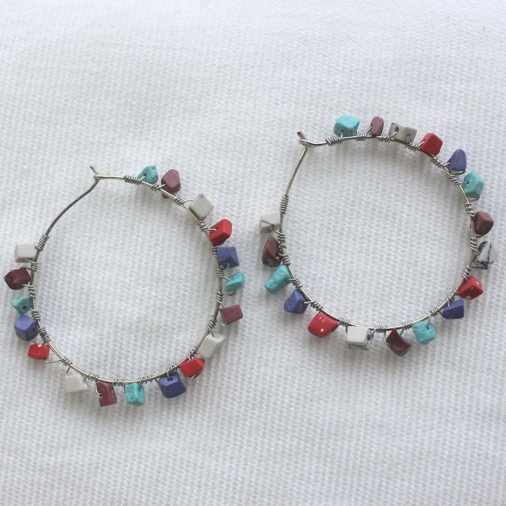 Boho Confetti Hoops