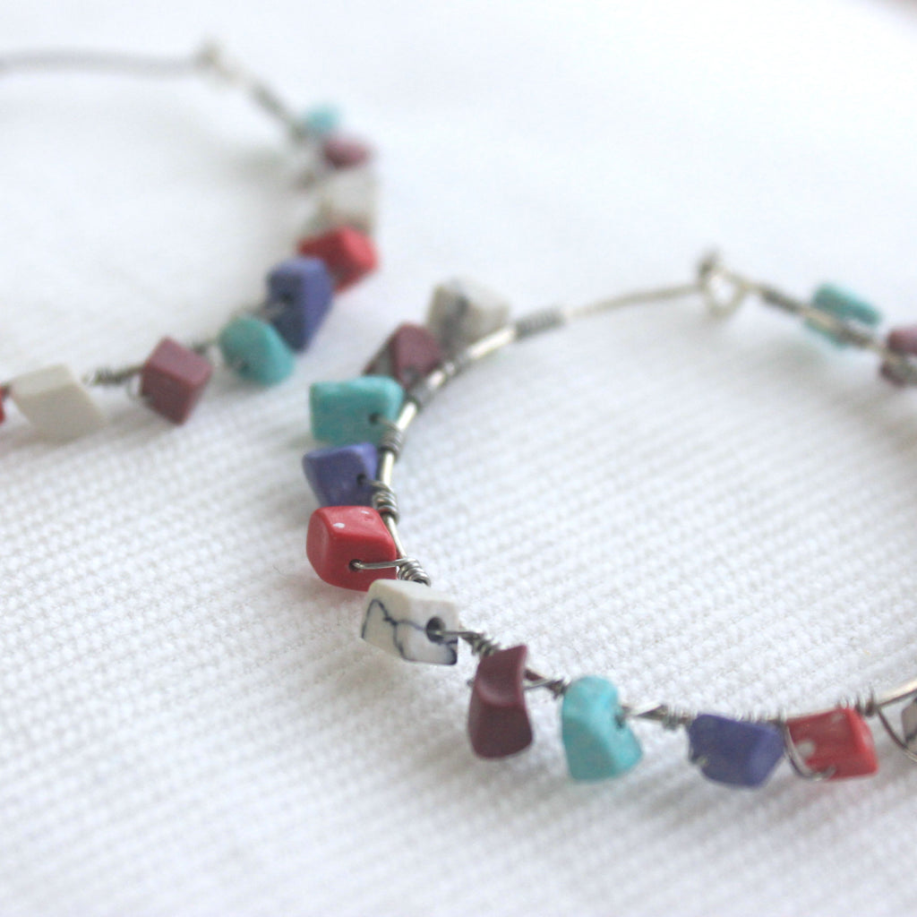 Boho Confetti Hoops