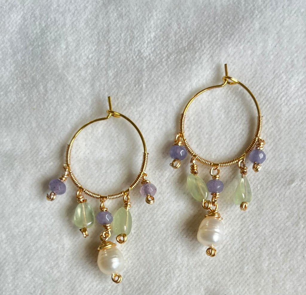 Pistachio Lilac Hoops