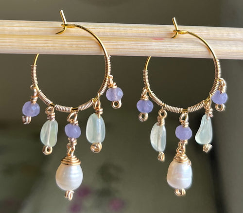Pistachio Lilac Hoops