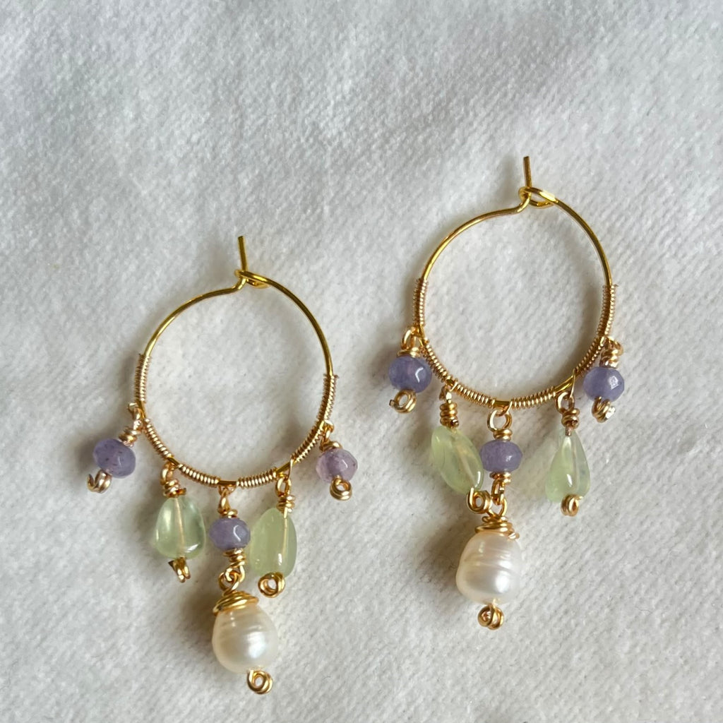 Pistachio Lilac Hoops